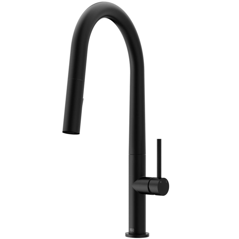 VIGO Greenwich Kitchen Faucet, Matte Black V3