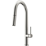 VIGO Greenwich Single Handle Pull Down Sprayer Kitchen Faucet with Deck Plate, Stainless Steel