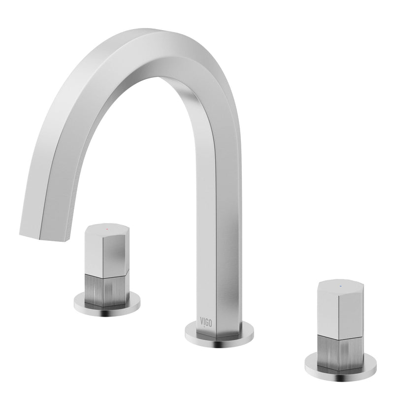 VIGO Hart 9-in 2-Handle Arched Bathroom Faucet, Various Finishes G7