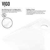 VIGO Hibiscus MatteStone White Bathroom Sink/Basin Set with Linus Faucet and Square Composite Vessel