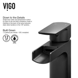 VIGO Jasmine MatteStone White Bathroom Sink/Basin Set with Amada Faucet and Rectangular Composite Vessel