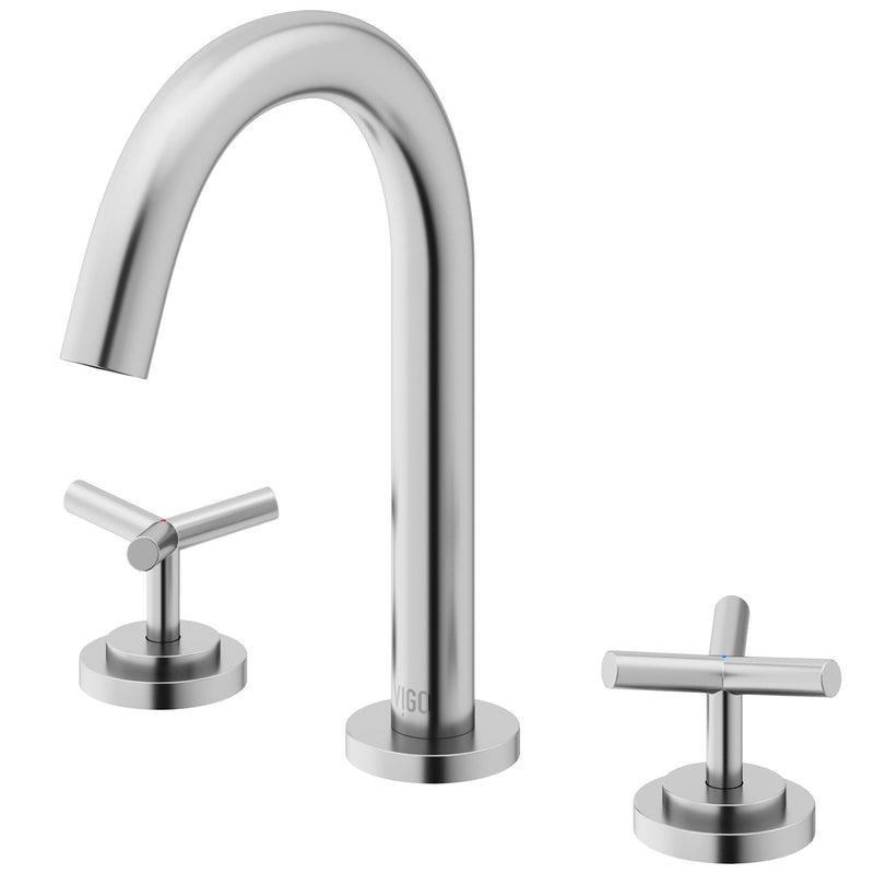 VIGO Jewel 9-in 2-Handle Bathroom Faucet, Various Finishes A5