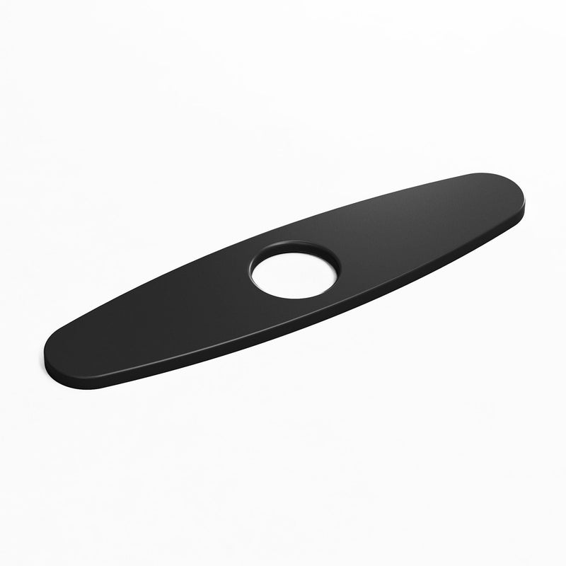 VIGO Kitchen Sink Faucet Hole Cover Deck Plate For 1 or 3 Hole, Matte Black, 10-in A8