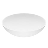 VIGO Lotus Matte Stone Round Composite Vessel Bathroom Sink/Basin with Deep Bowl, White