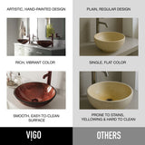 VIGO Mahogany Moon Glass Vessel Bathroom Sink