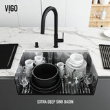 VIGO Mercer 33-in Stainless Steel Undermount Kitchen Sink