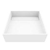 VIGO Montauk MatteStone 15x15-in Deep White Bathroom Sink/Basin with Rectangular Vessel