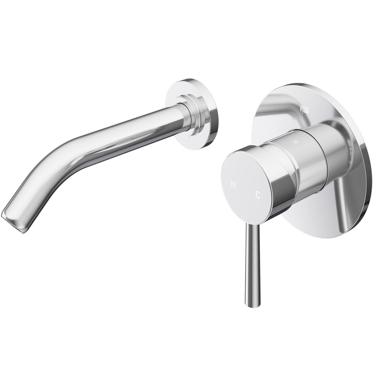 VIGO Olus Wall Mount Single Lever Bathroom Sink Faucet, WaterSense Certified, Chrome