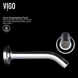 VIGO Olus Wall Mount Single Lever Bathroom Sink Faucet, WaterSense Certified, Chrome