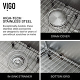 VIGO Oxford Single Farmhouse Kitchen Sink, 36-in x 21-in