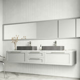 VIGO Palazzo Gothic ConcretoStone 24x11-in Deep Grey Bathroom Sink/Basin with Rectangular Vessel