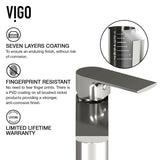 VIGO Palazzo Gothic ConcretoStone Grey Bathroom Sink/Basin Set with Niko Faucet and Rectangular Vessel