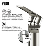 VIGO Palazzo Gothic ConcretoStone Grey Bathroom Sink/Basin Set with Niko Faucet and Rectangular Vessel