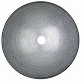 VIGO Simply Glass Round Vessel Bathroom Sink/Basin with Deep Bowl, Gray