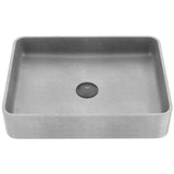 VIGO Tarragona Gothic ConcretoStone 19x14-in Deep Grey Bathroom Sink/Basin with Rectangular Vessel