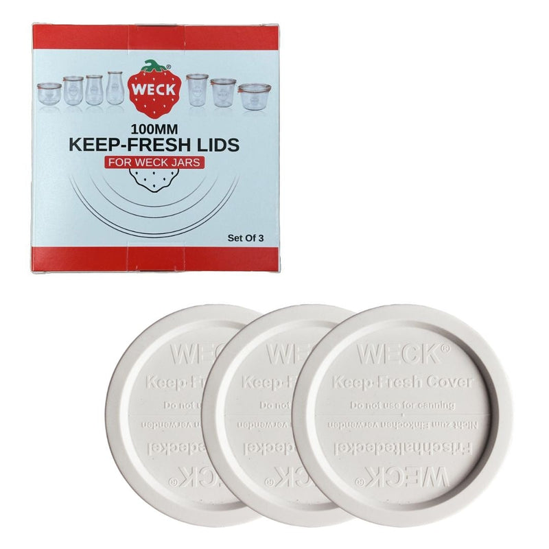 Weck 100mm Keep Fresh Lids for Weck Jars, BPA-Free, 3-pk U6