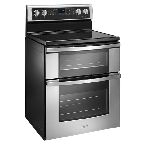 Whirlpool 30 in 6.7 cu ft. Stainless Steel Electric Double Oven Range with True European Convection Z3
