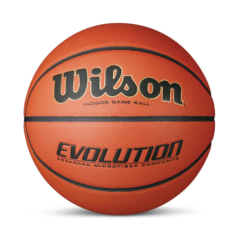 Wilson Evolution Indoor Composite Game Basketball, Official Size 7 (29.5-in) Q7