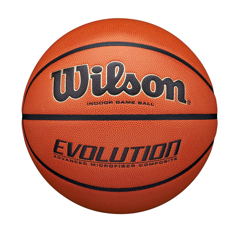 Wilson Evolution Indoor Composite Game Basketball, Size 6, Brown R6