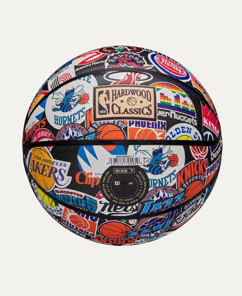 Wilson NBA All Team Retro Classic Composite Leather Basketball, Official Size R5