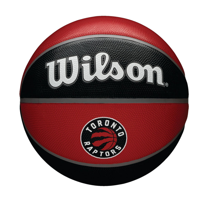 Wilson NBA Toronto Raptors Tribute Outdoor Rubber Basketball, Official Size 7 (29.5-in), Black/Red F9