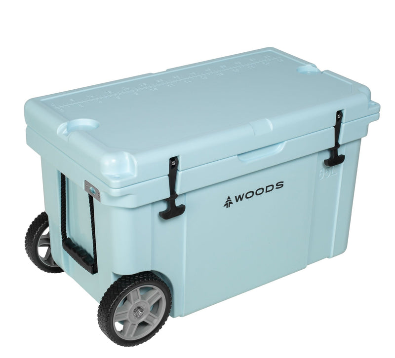 Woods ARCTIC Wheeled Roto-Moulded Cooler with Handle, 65-L, Light Blue V1