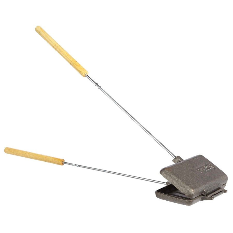 Woods Cast Iron Long Handle Double Camping Cooker/Toaster, 9-in Y6
