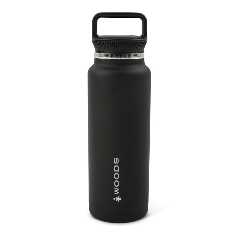 Woods Double Wall Insulated Stainless Steel Portable Reusable Water Bottle with Top Handle, BPA-Free, 50-oz C5