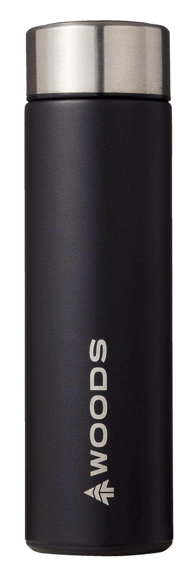 Woods Leak-Tight Tumbler, 16.9-oz, Stainless Steel, Leak-Proof, Black, Medium D5