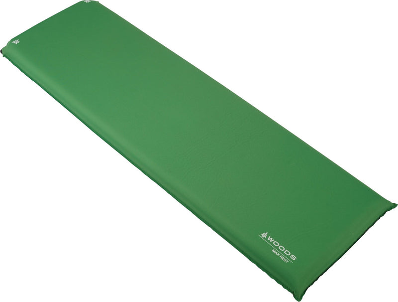 Woods Max Rest Single Self-Inflating Camping Sleeping Pad/Air Mat with Storage Bag, 4-in Y5