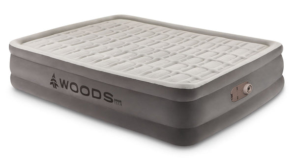 Woods Tritech Double-High Queen Air Mattress with Built-In 120V Pump L3