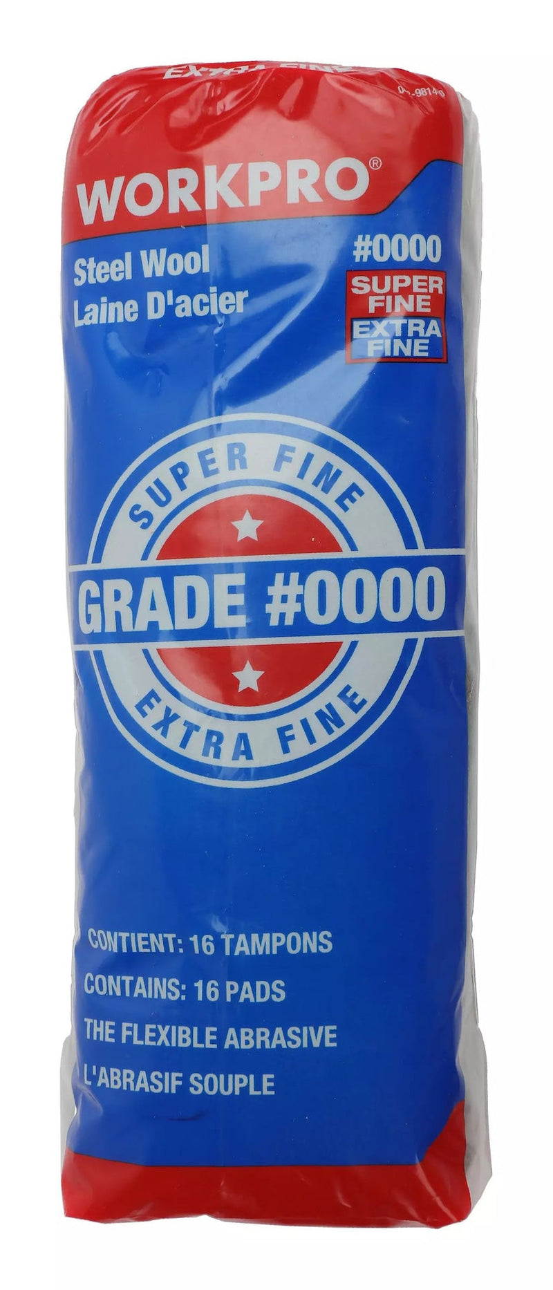 Workpro Steel Wool Pads For Multi-Surface Smoothing & Cleaning, Super Fine Grade, 16-pk G5