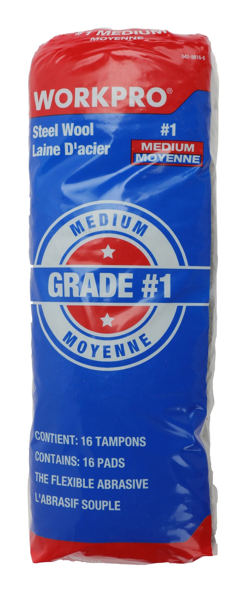 Workpro Steel Wool Pads, Surface Cleaning, Preparation & Rust-Removal, Medium Grade, 16-pk R5