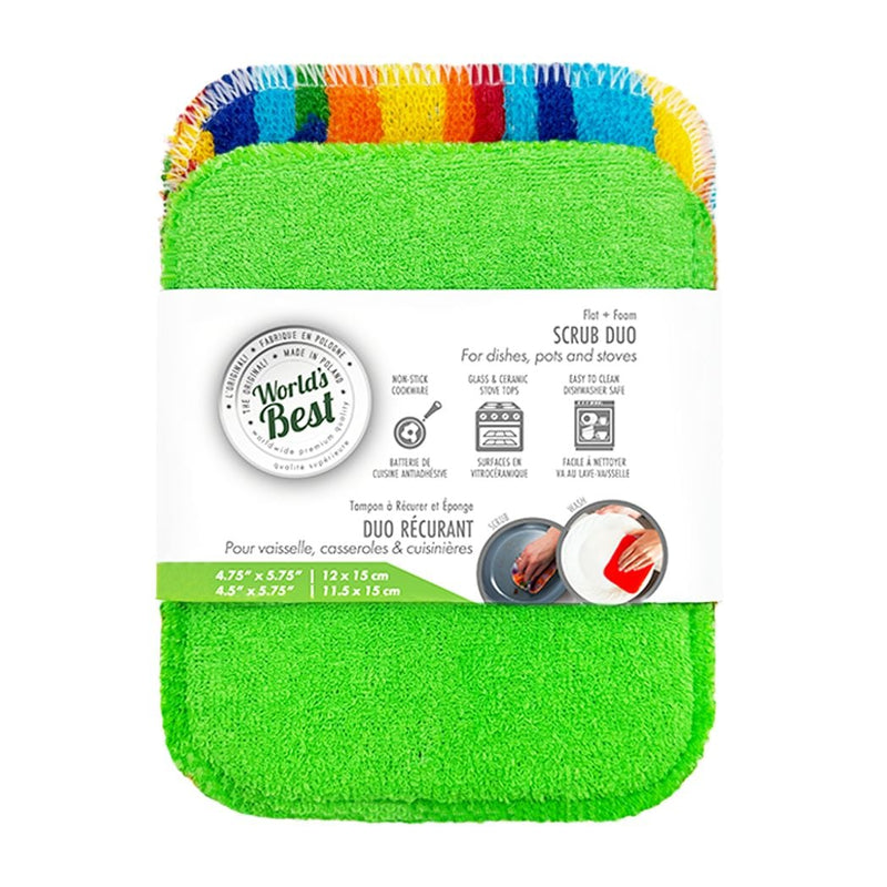 World's Best Foam Pot Scrubber, Washable, 2-pk H8