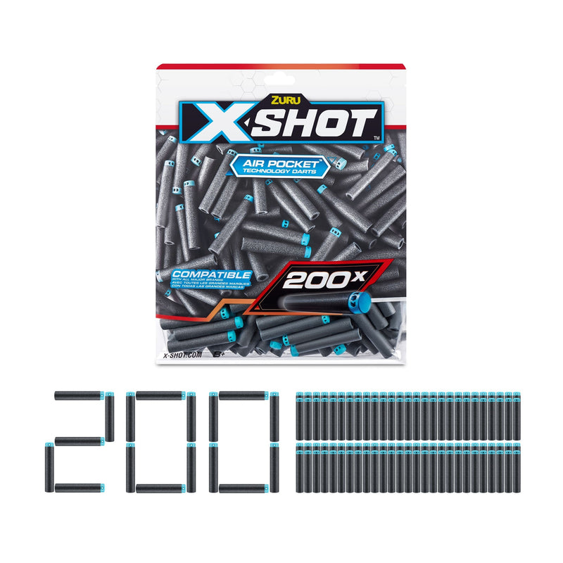 X-Shot Excel Refill Darts Foilbag, 200-pk, Ages 8+ I9