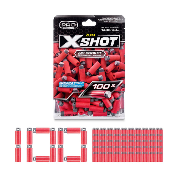 X-Shot Pro Series Half-Length Darts Refills Foil Bag, 100-pk, Ages 8+ M4
