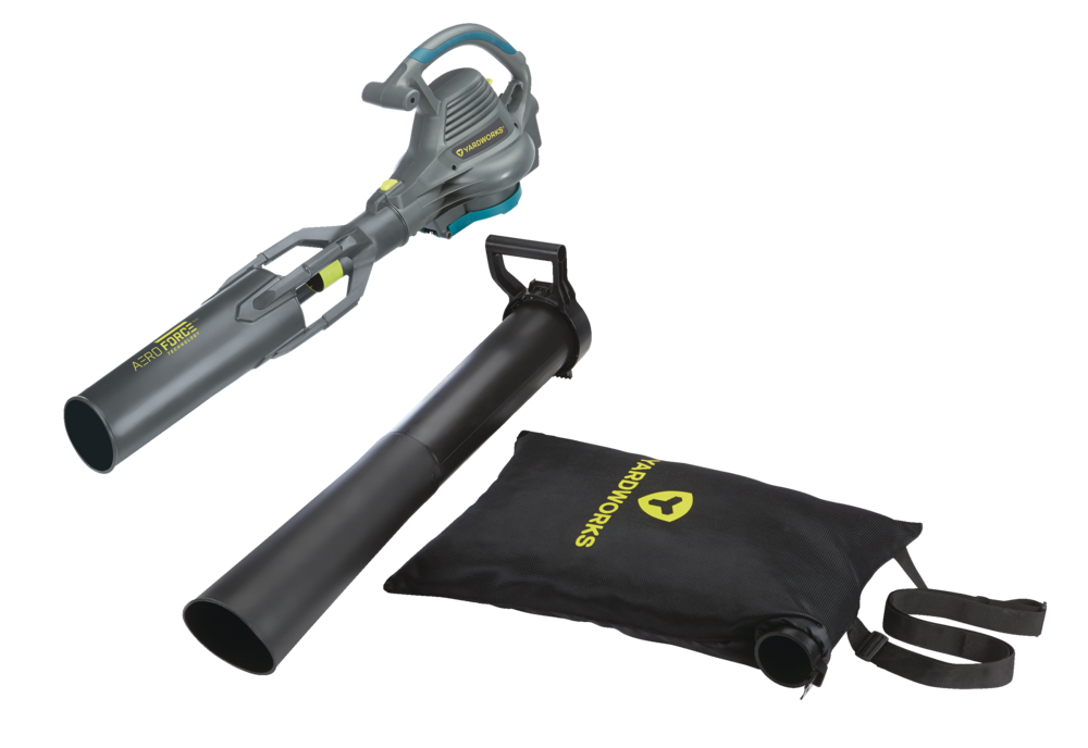 Yardworks 12 Amp Electric Leaf Blower/Vacuum with Aero Force Technology Black