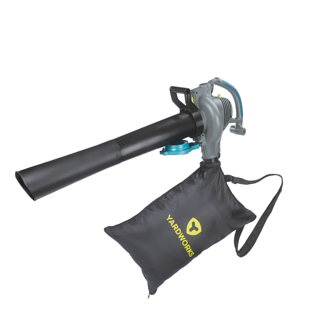 Yardworks 12 Amp Electric Leaf Blower/Vacuum with Aero Force Technology Black