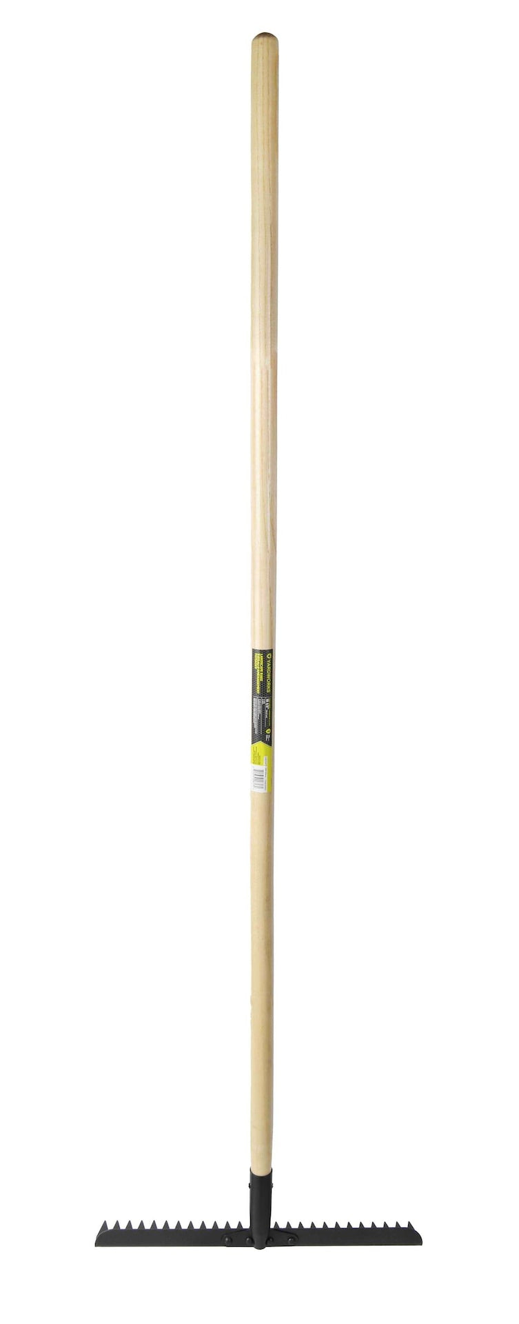 Yardworks 18.5-in Wide Metal 26-Tine Landscape Rake, 60-in Hardwood Shaft P0