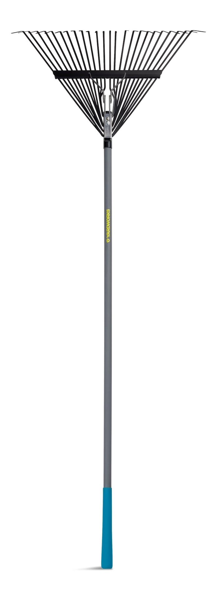 Yardworks 24-Tine Metal Leaf Rake with Fibreglass Shaft, 24-in S4