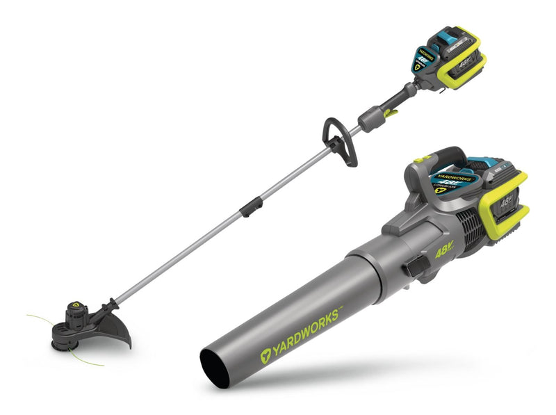 Yardworks 48 V Cordless Leaf Blower & Trimmer Combo, 2 Ah Battery Included C6