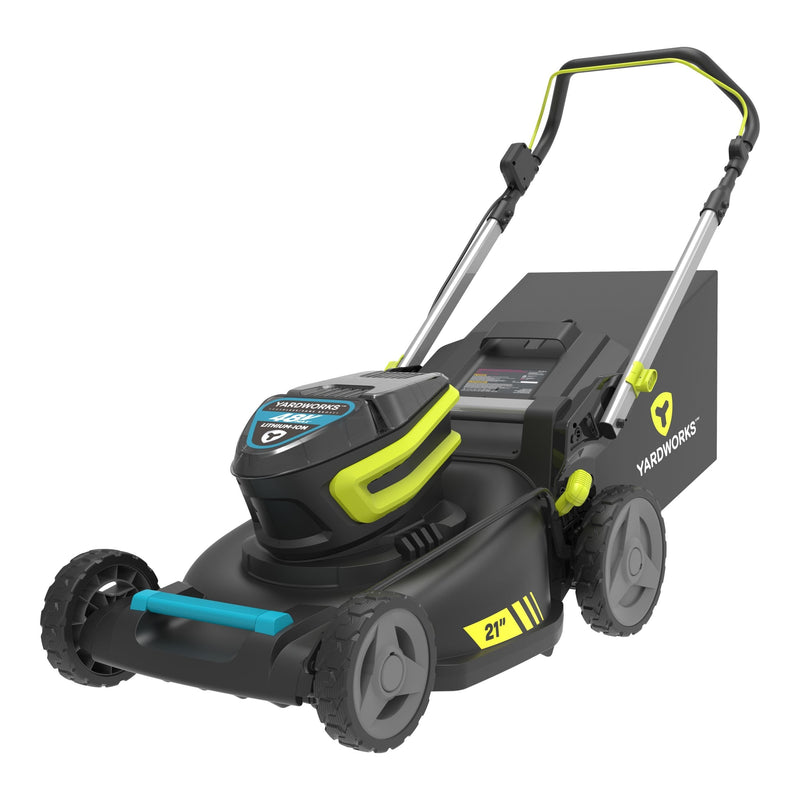 Yardworks 48V 3-in-1 Brushless Push Lawn Mower, 21-in with 6Ah Battery & Charger Z9