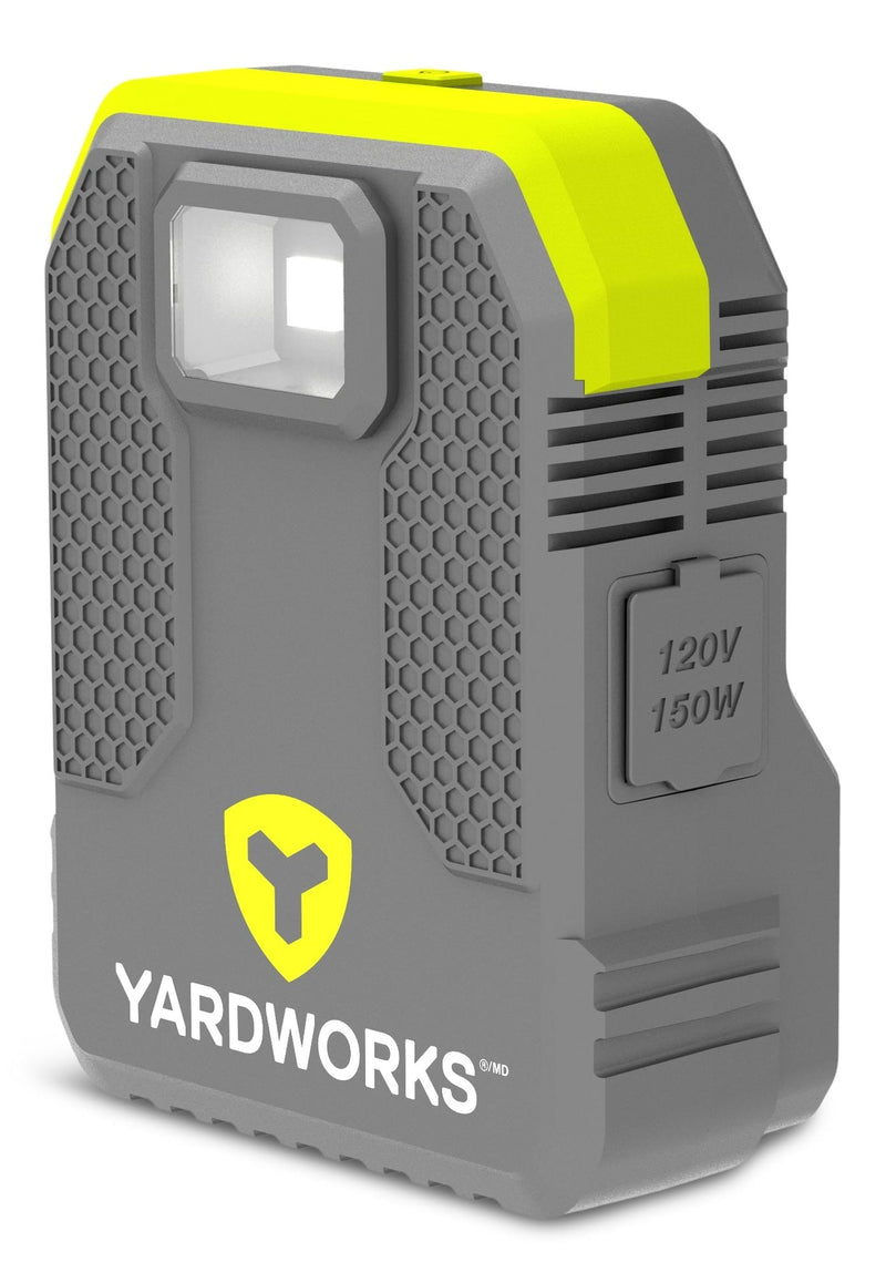 Yardworks 48V Max USB Power Inverter with LED Light, 150W H1