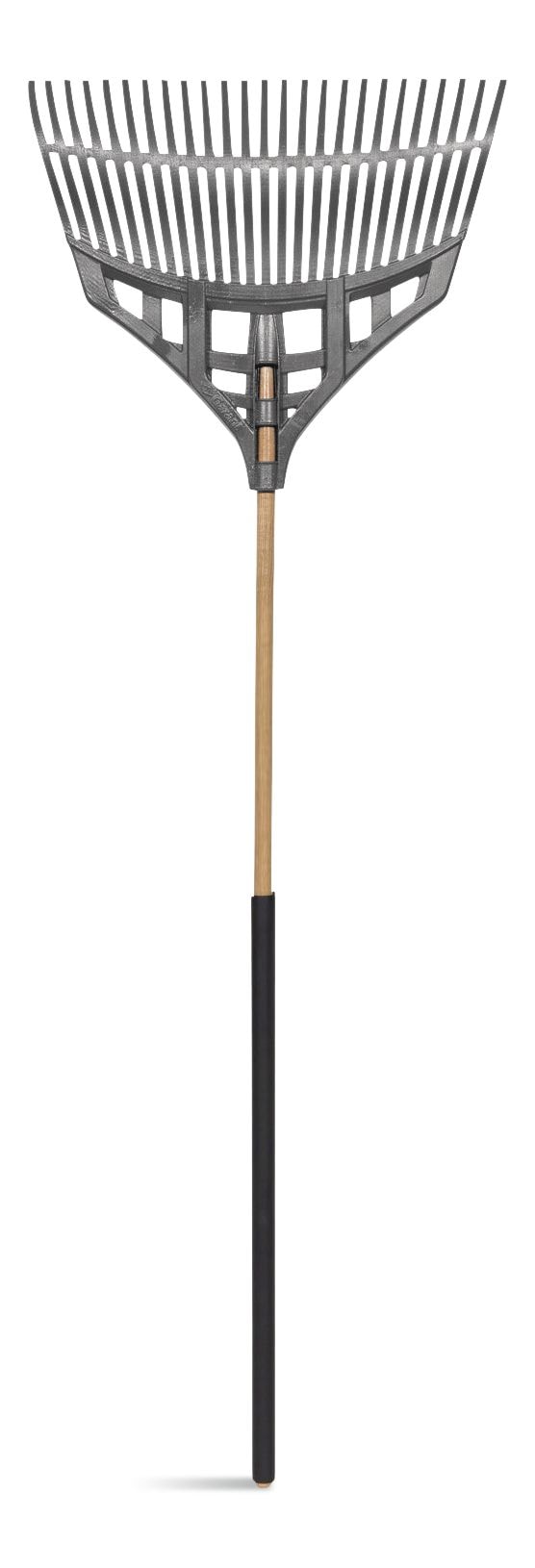 Yardworks Ultra-Light Leaf Rake with Hardwood Shaft, 24-in X4