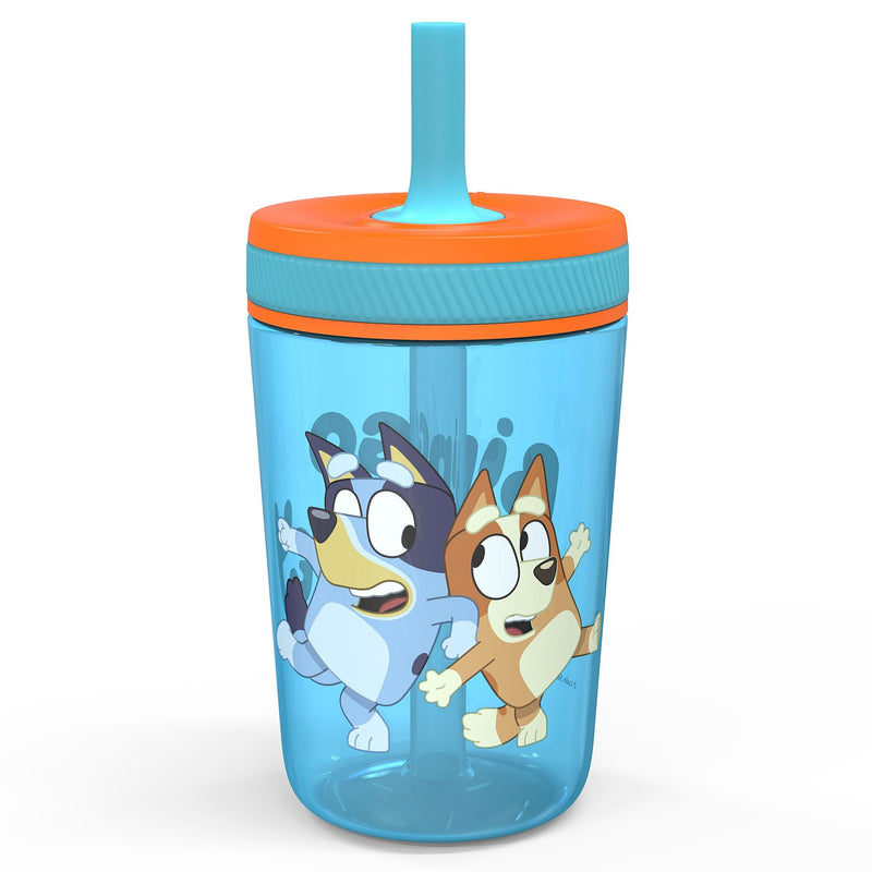 Zak Designs Bluey Kelso Straw Water Bottle for Kids, 50-oz K0