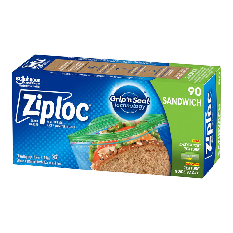 Ziploc Grip'n Seal Plastic Sandwich Bags, 750-mL, 90-pk G7
