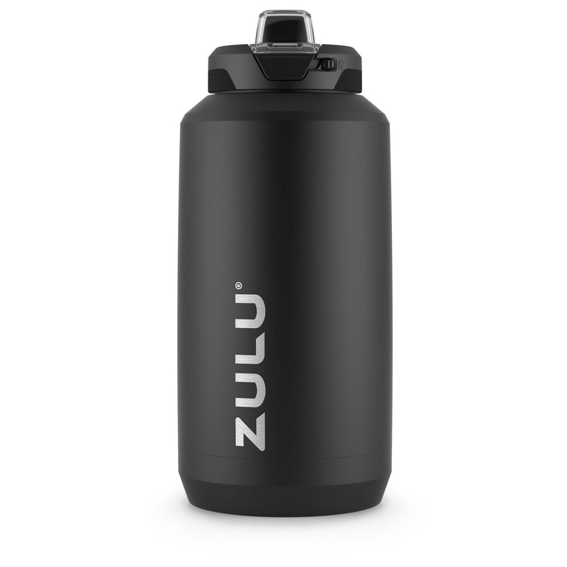 Zulu Goals Vacuum Insulated Stainless Steel Jug, 32-oz, Black, with Easy Grip Handle P5