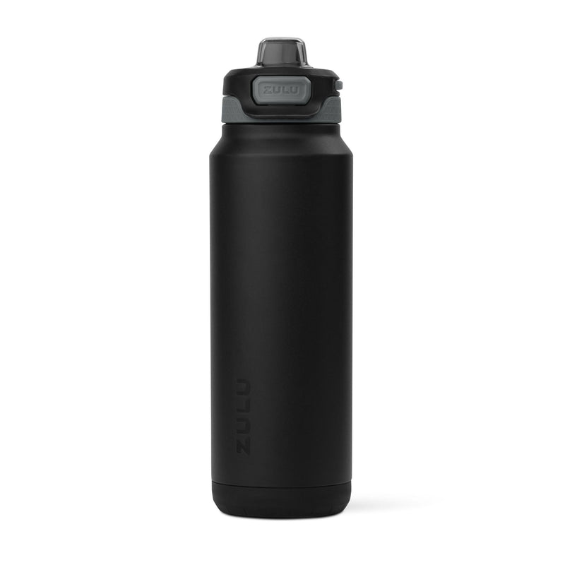 Zulu Powerfill Pro Vacuum Insulated Stainless Steel Bottle, 32-oz, Black, with Quick Fill Lid R0