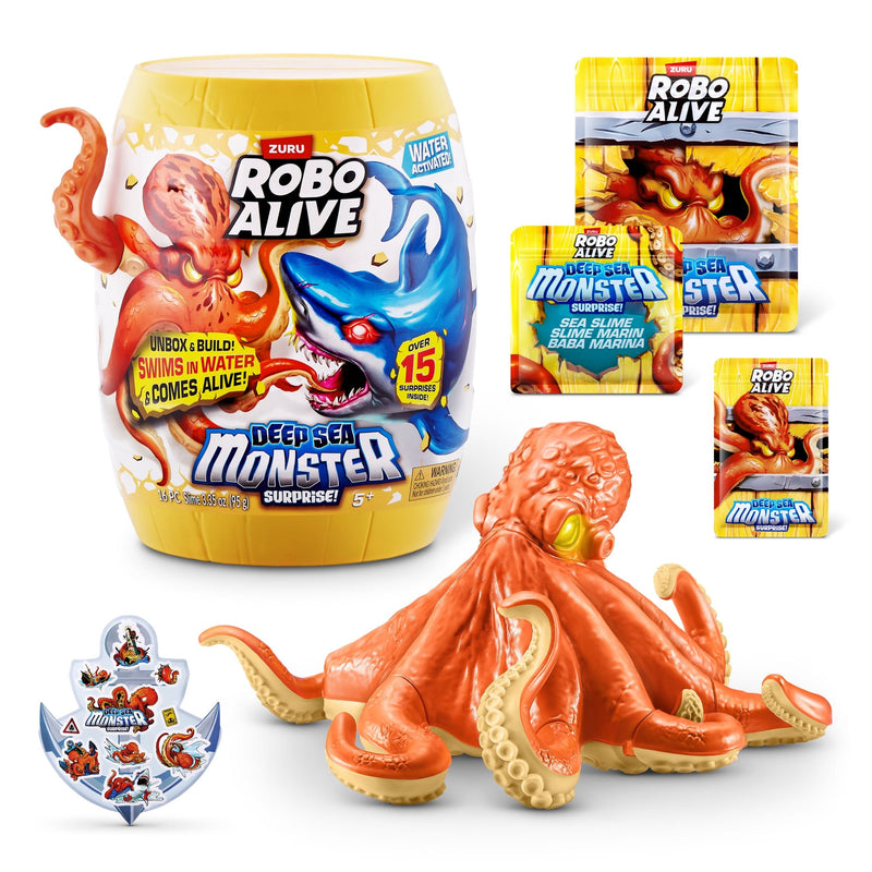Zuru Robo Alive Deep Sea Monster Surprise Unboxing Playset Capsule for Ages 5+ U6