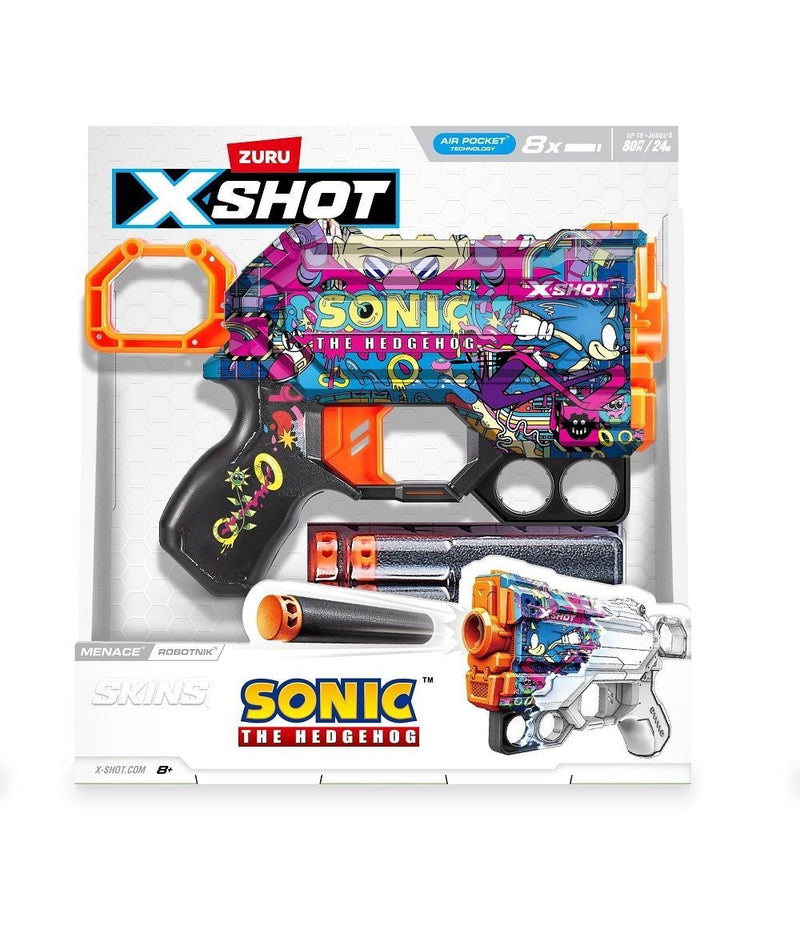 Zuru X-Shot Menace Sonic the Hedgehog Skins Foam Dart Toy Blaster for Ages 8+ M4